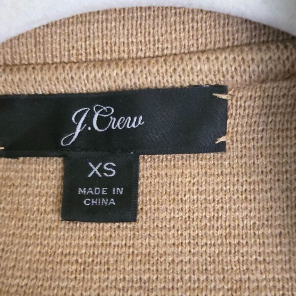 J. Crew Sophie Sweater Blazer Heather Khaki  Pockets Open Front Size XS - Picture 6 of 7
